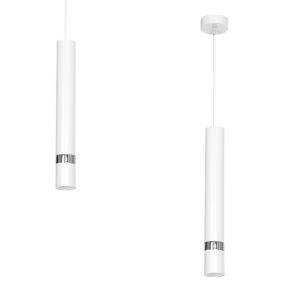 Lampa wisząca Milagro Joker biały-chrom 1xgu10 1 szt.