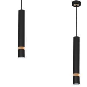 Lampa wisząca Milagro Joker Czarny-drewno 1xgu10 1 szt.