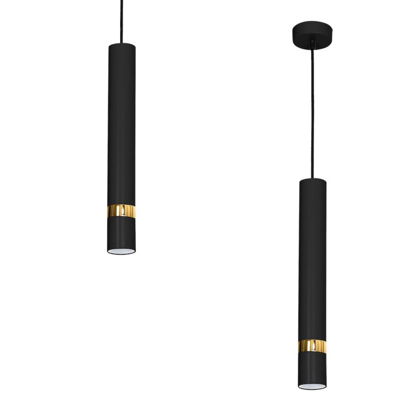 Lampa wisząca Milagro  Joker Czarny-złoto 1xgu10 1 szt.