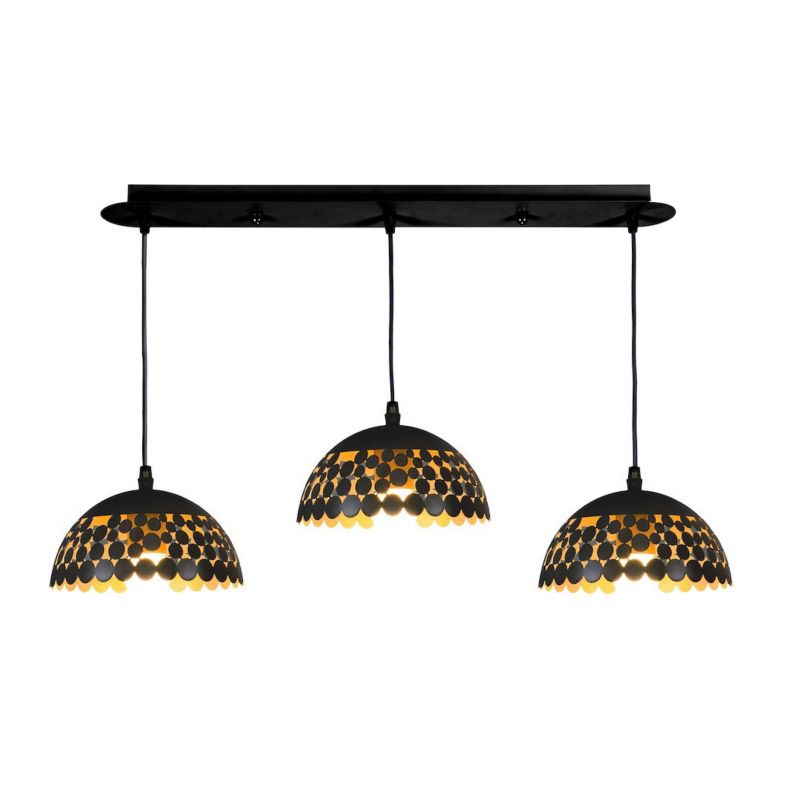 Lampa wisząca Milagro LISA Czarny Złoty 3 źródła światła 1 szt.