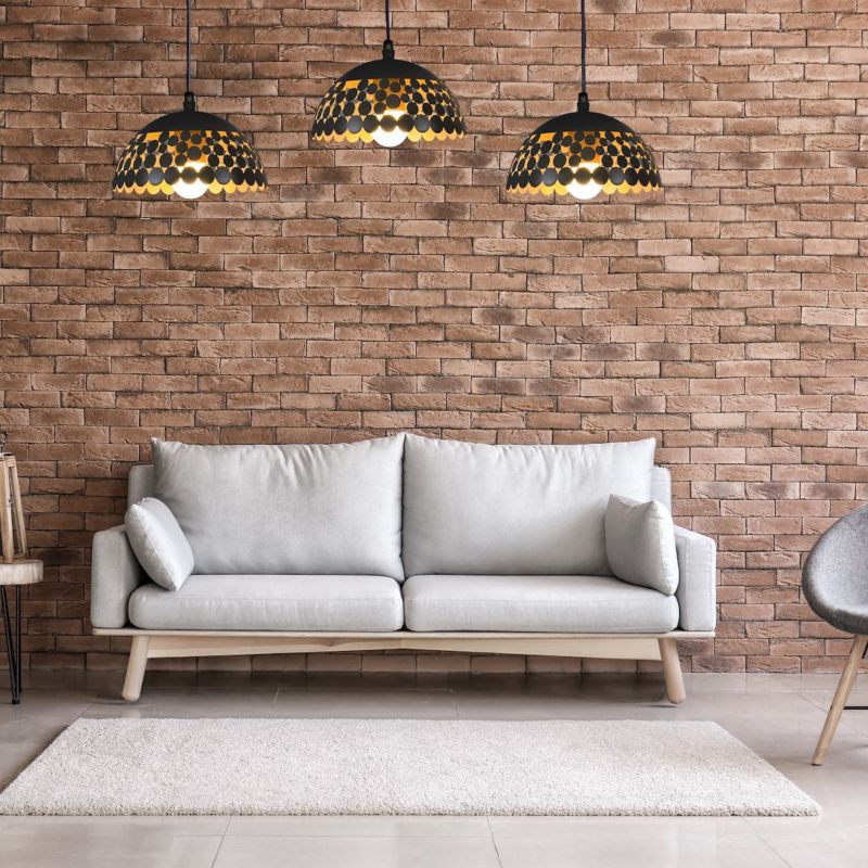 Lampa wisząca Milagro LISA Czarny Złoty 3 źródła światła 1 szt.
