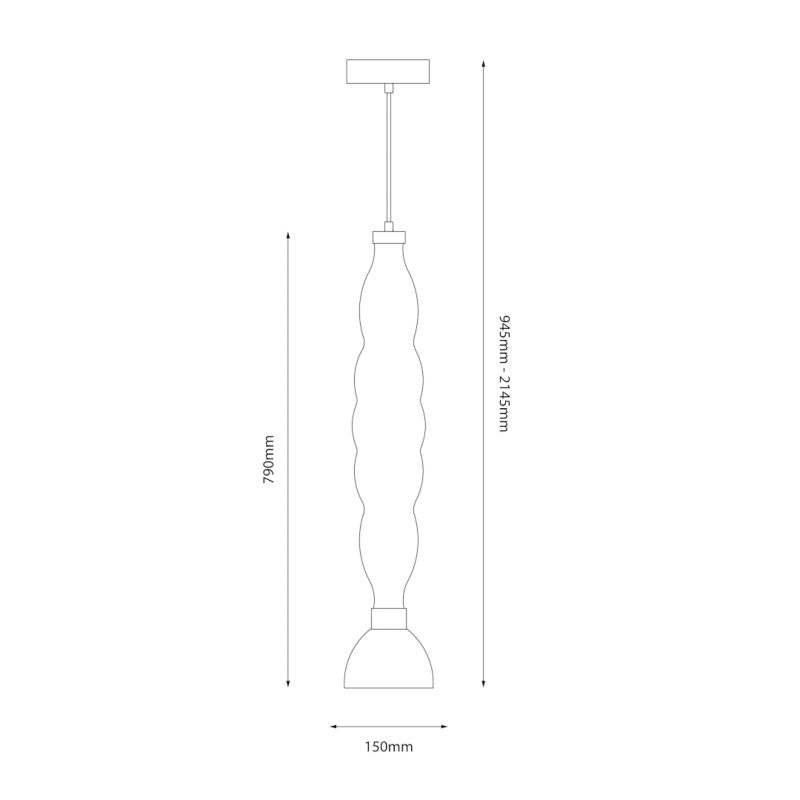 Lampa wisząca Milagro Lucco LED 18W złoty transparentny 1 szt.