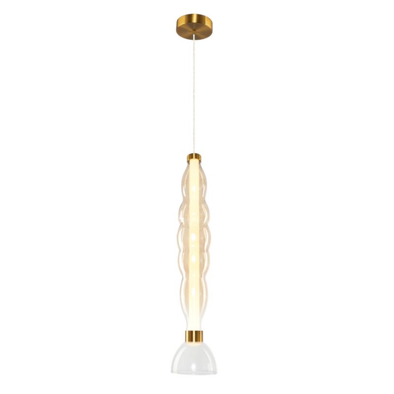 Lampa wisząca Milagro Lucco LED 18W złoty transparentny 1 szt.