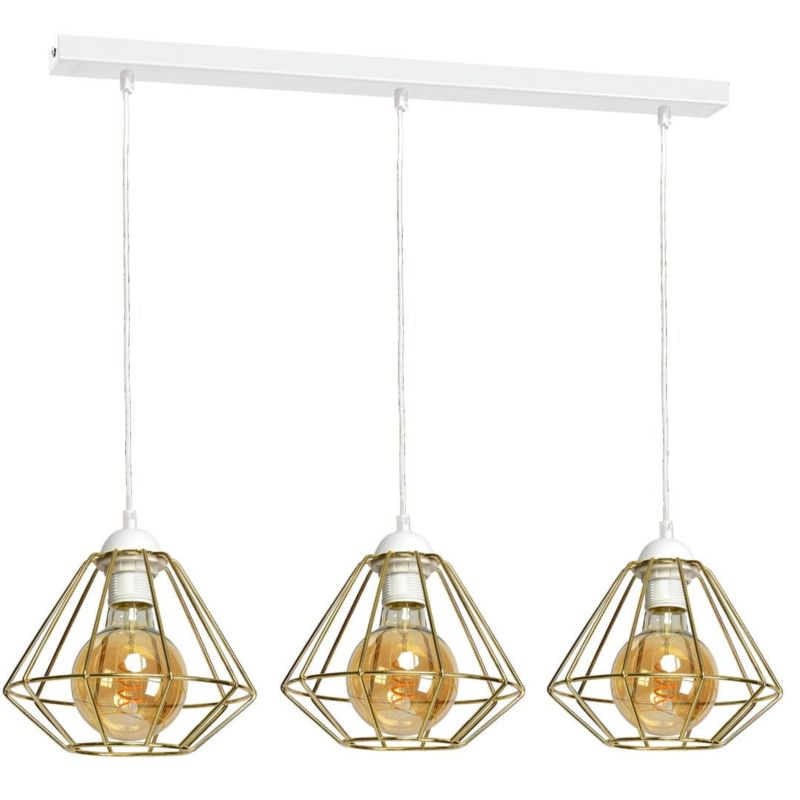 Lampa wisząca Milagro Lupo 2676 biało-złota szerokość 60 cm 3xE27 x 60W 1 szt.
