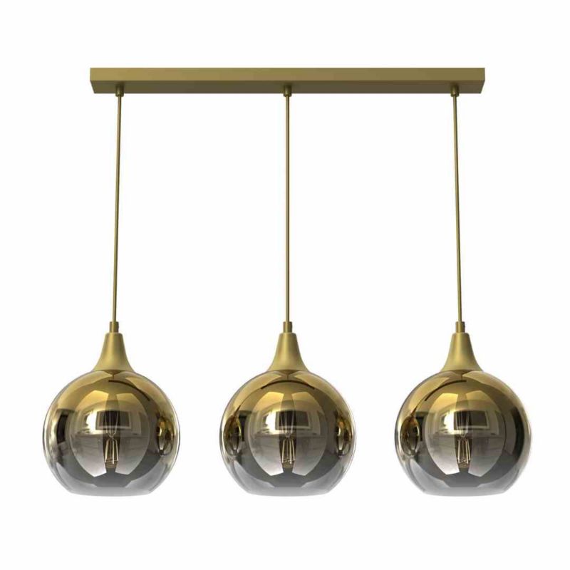 Lampa wisząca Milagro Monte 4029 złoto-dymiona szerokość 60 cm 3xE27 x 60W 1 szt.