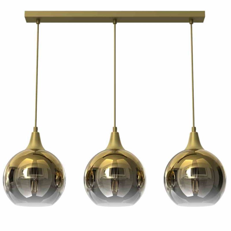 Lampa wisząca Milagro Monte 4029 złoto-dymiona szerokość 60 cm 3xE27 x 60W 1 szt.