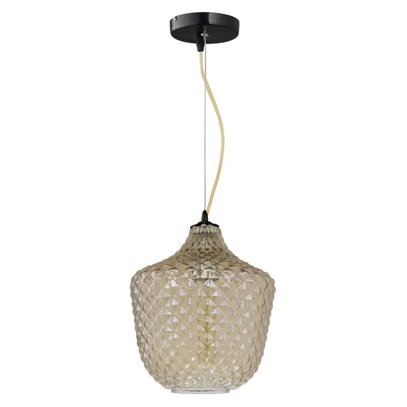 Lampa wisząca Milagro  Orlando 1xE27 Okrągły Klosz Czarna 1 szt.