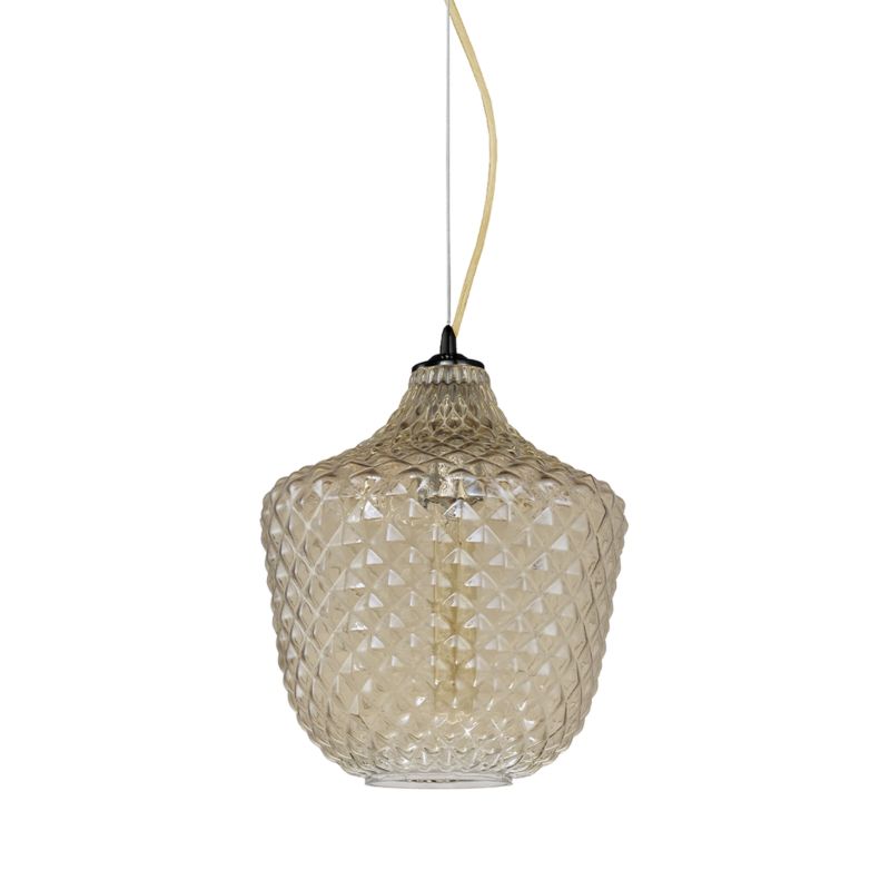 Lampa wisząca Milagro  Orlando 1xE27 Okrągły Klosz Czarna 1 szt.
