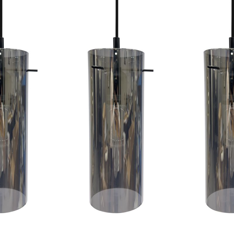 Lampa wisząca Milagro Padova E27 60W szary czarny 1 szt.
