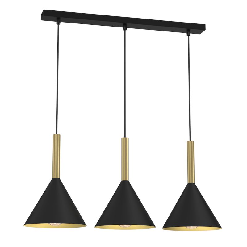 Lampa wisząca Milagro Peru E27 60W czarny złoty 1 szt.