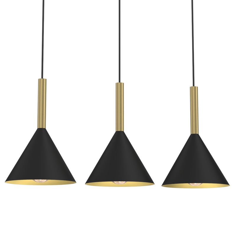 Lampa wisząca Milagro Peru E27 60W czarny złoty 1 szt.