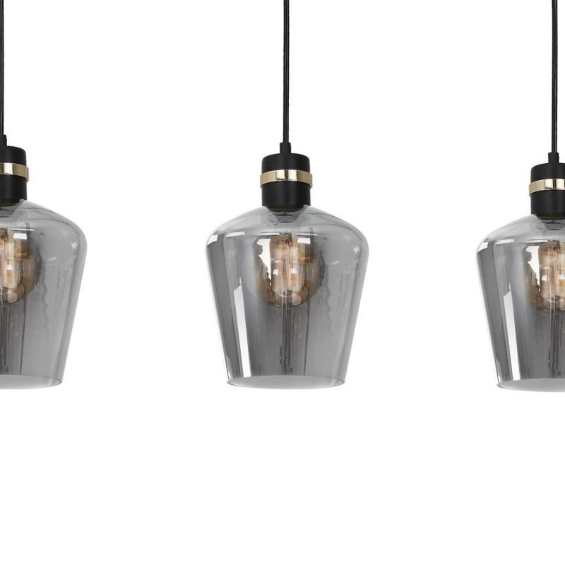 Lampa wisząca Milagro Richmond Black Gold 3xE27 Szklany Klosz 1 szt.