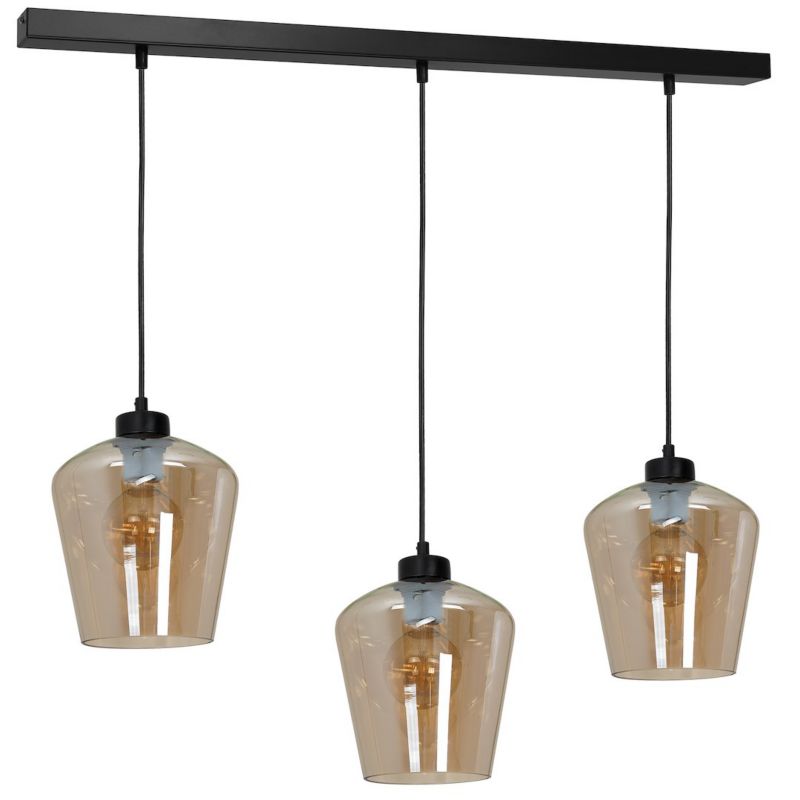 Lampa wisząca Milagro Santiago Amber 3xE27 elegancka 1 szt.