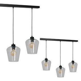 Lampa wisząca Milagro Santiago Clear 3xE27 Dymione szkło 1 szt.
