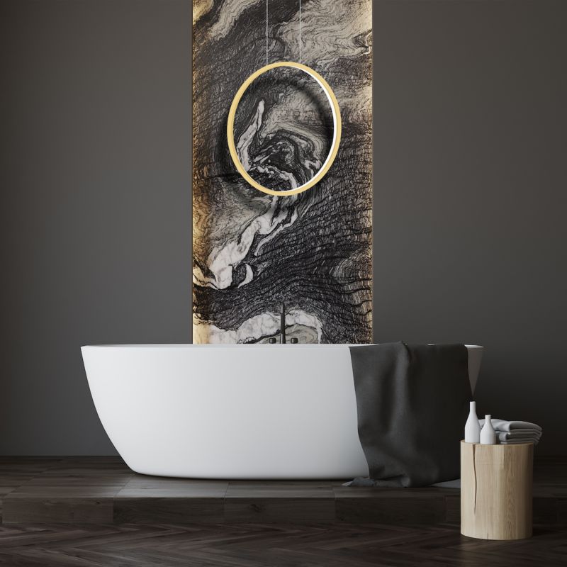 Lampa wisząca Milagro Saturno Led 28w złoty 1 szt.