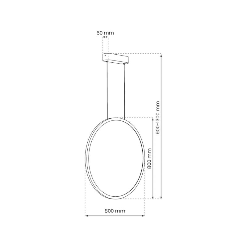 Lampa wisząca Milagro Saturno Led 46w czarny 1 szt.
