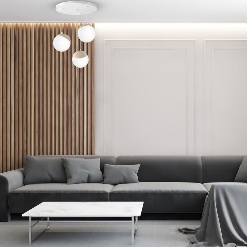 Lampa wisząca Milagro Sfera Wood 3xE14 Metal Szkło Drewno 1 szt.
