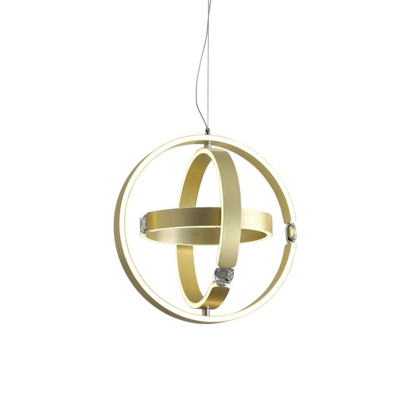 Lampa wisząca Milagro Sirius 80w złoty kryształ 1 szt.