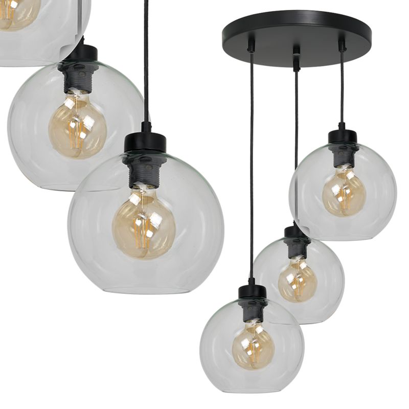 Lampa wisząca MiLAGRO Sofia Clear 3xE27 Przezroczysta 1 szt.