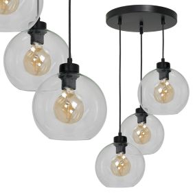 Lampa wisząca MiLAGRO Sofia Clear 3xE27 Przezroczysta 1 szt.