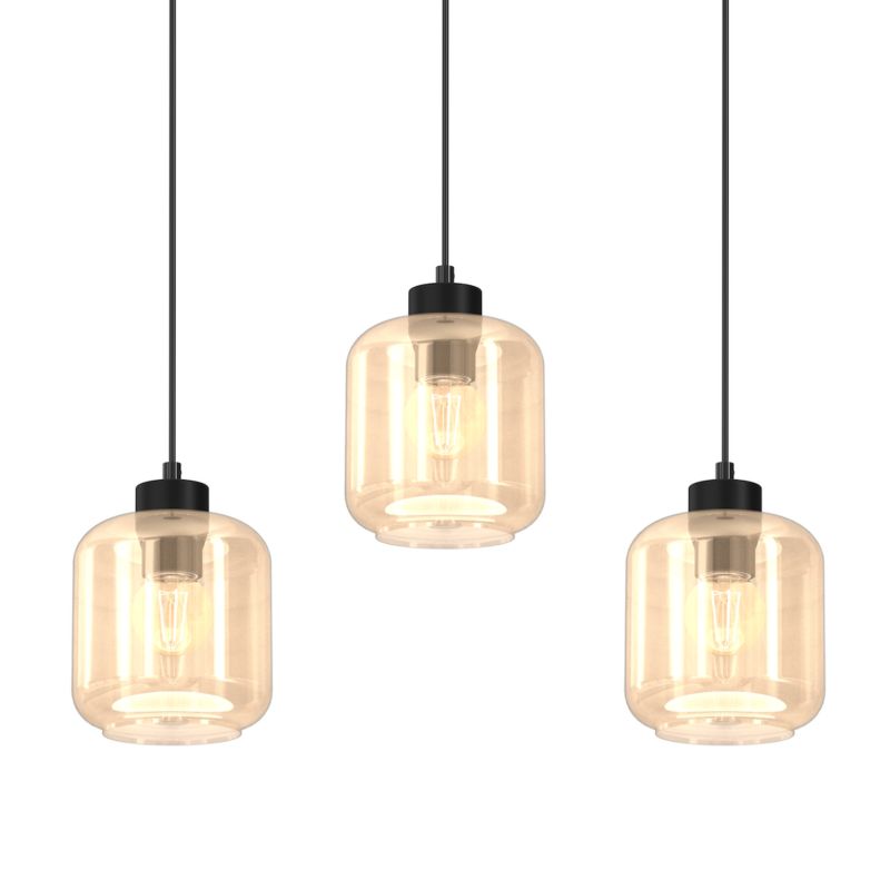 Lampa wisząca Milagro Sombra Amber E27 60w czarny 1 szt.