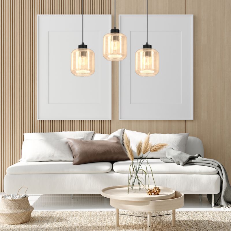 Lampa wisząca Milagro Sombra Amber E27 60w czarny 1 szt.