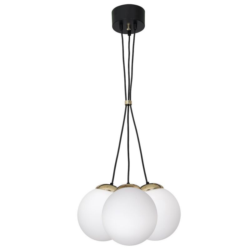 Lampa wisząca Milagro Sparta Black Gold 3xE14 Elegancka 1 szt.