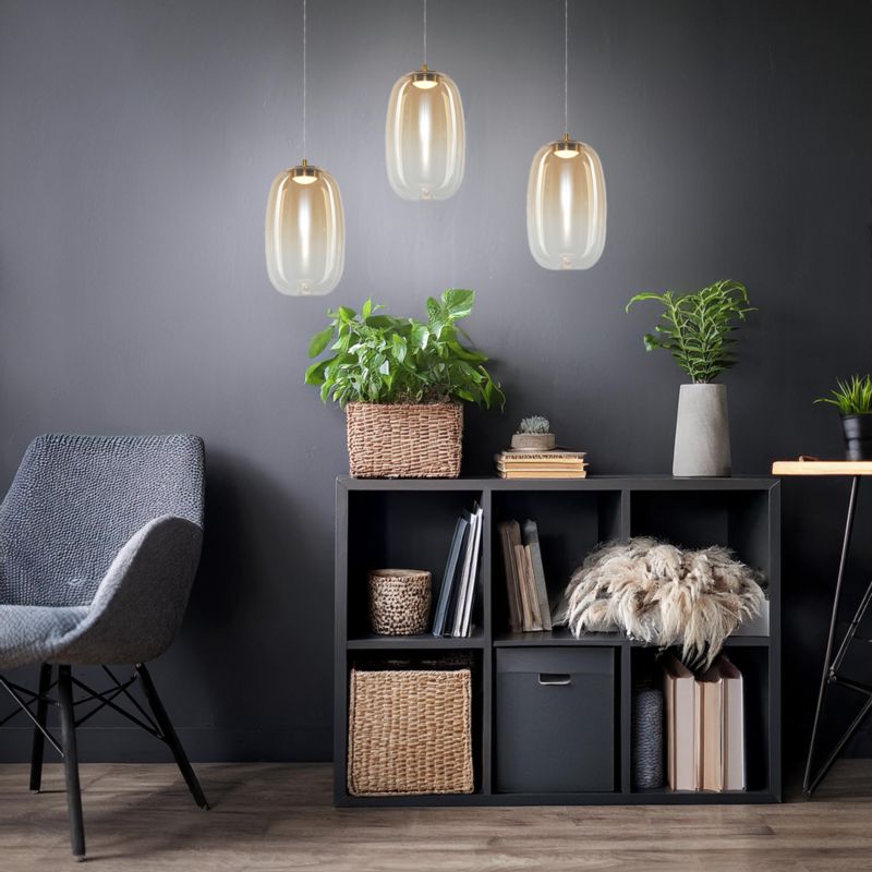 Lampa wisząca Milagro Vaso LED 4W złoty transparentny złoty 1 szt.