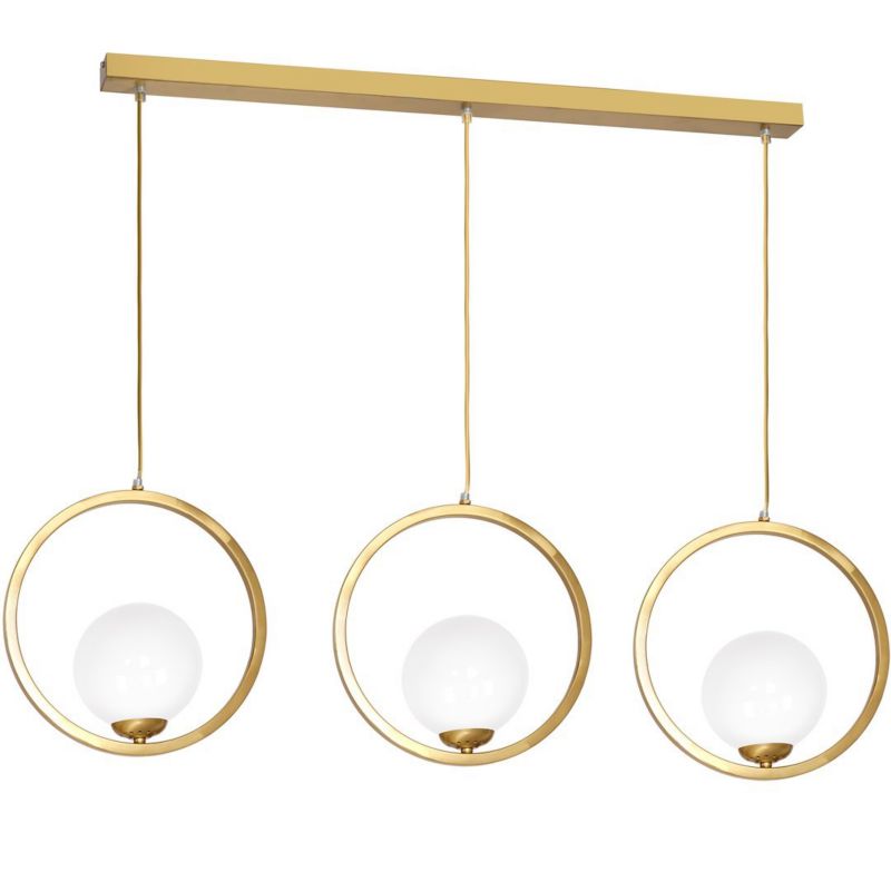 Lampa wisząca Milagro  Vienna 3xE14 Złota Elegancja Wysokiej Jakości Metal Szkło 1 szt.