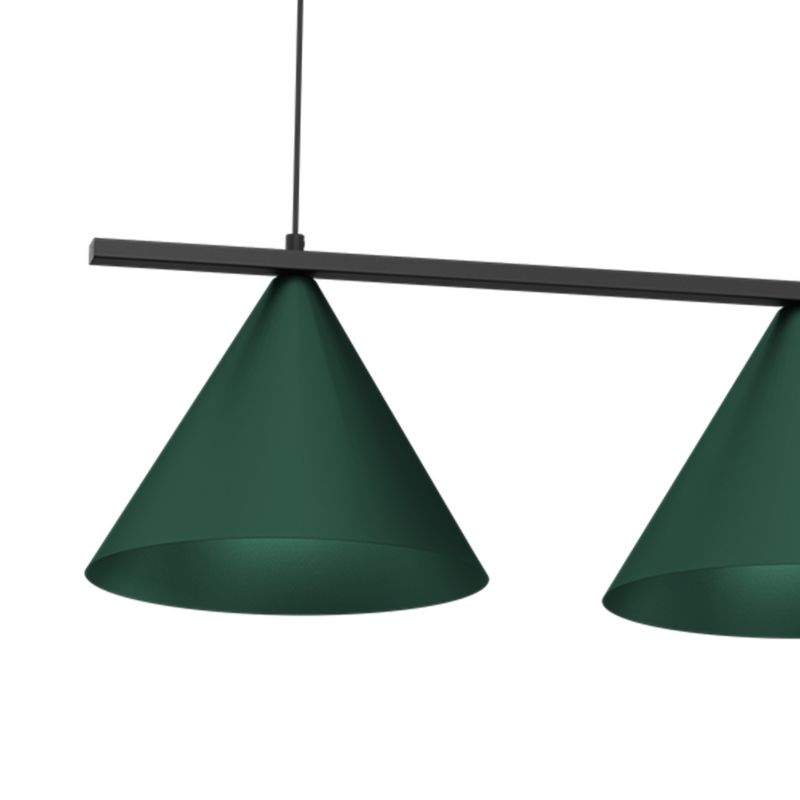 Lampa wisząca minimalistyczna butelkowa zielona stożki na sticku 3xGX53 9W CAPITAL Milagro 1 szt.