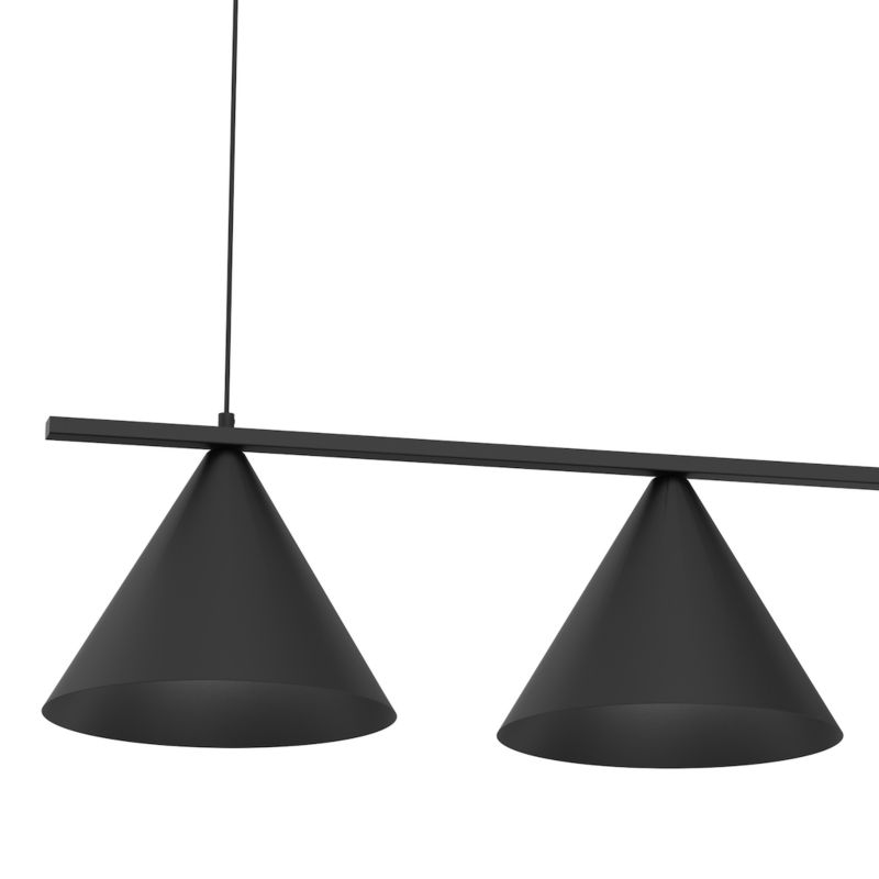 Lampa wisząca minimalistyczna czarna stożki na sticku 3xGX53 9W CAPITAL Milagro 1 szt.