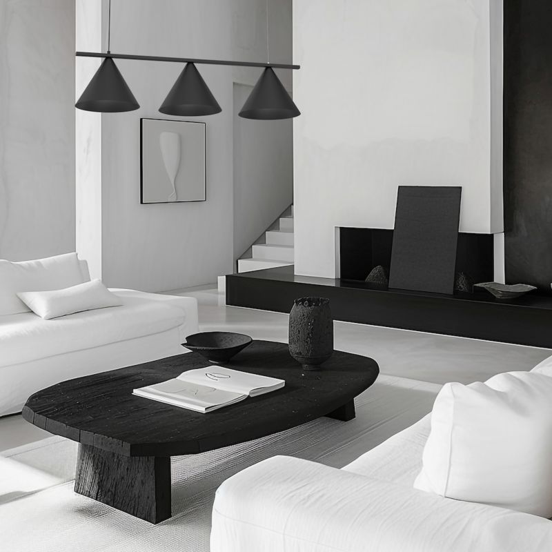 Lampa wisząca minimalistyczna czarna stożki na sticku 3xGX53 9W CAPITAL Milagro 1 szt.