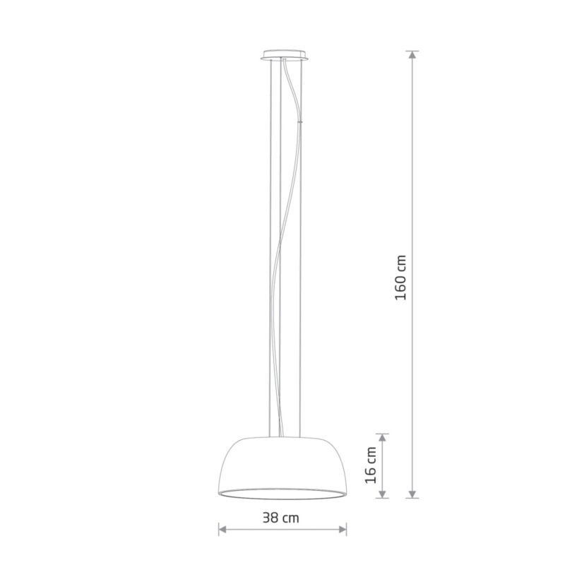 Lampa wisząca minimalistyczna grafitowa klosz 38cm 3xE27 25W SATELLITE Nowodvorski 1 szt.