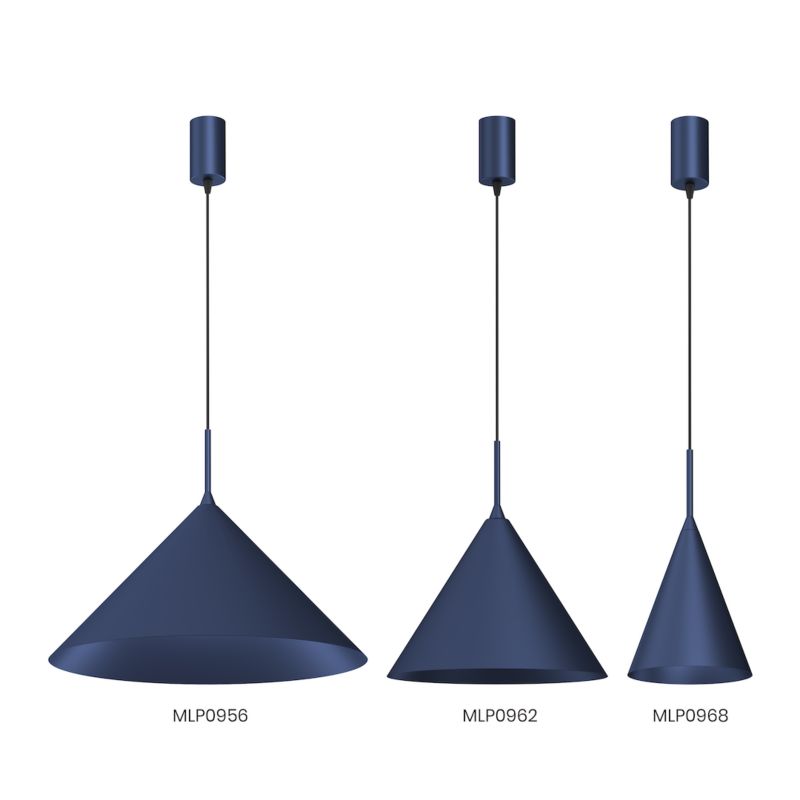 Lampa wisząca minimalistyczna niebieska stożek fi46cm 1xGX53 9W CAPITAL Milagro 1 szt.