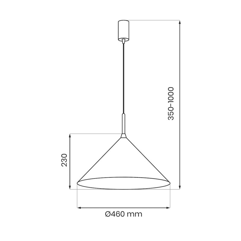 Lampa wisząca minimalistyczna niebieska stożek fi46cm 1xGX53 9W CAPITAL Milagro 1 szt.