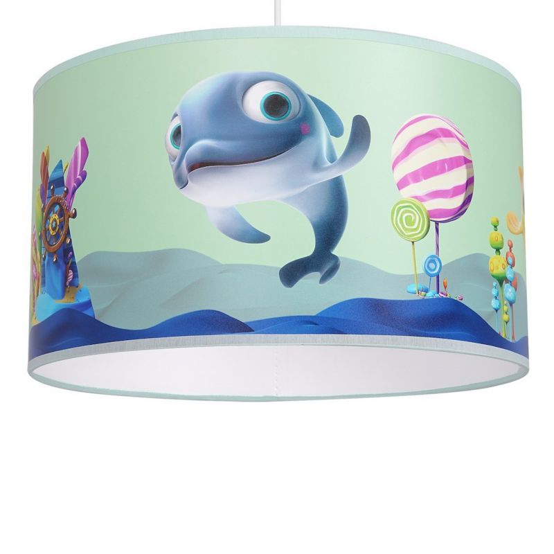 Lampa wisząca MiniMini Delfinka Finka mięta 1xE27 1 szt.