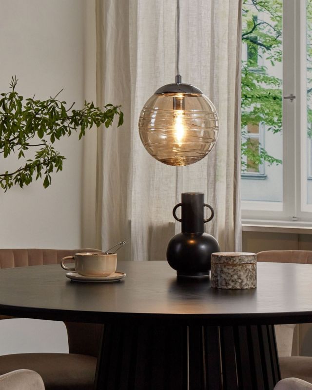 Lampa wisząca Mirna Szkło Złoty 1 szt.