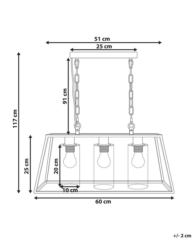 Lampa wisząca Muger Metal Czarny 1 szt.