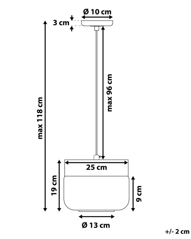 Lampa wisząca Murray Szkło Czarny 1 szt.