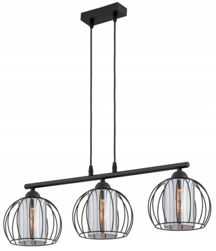 Lampa Wisząca Nad Stół Elko-Lighting 3-Punktowy Viron E27 czarny 1 szt