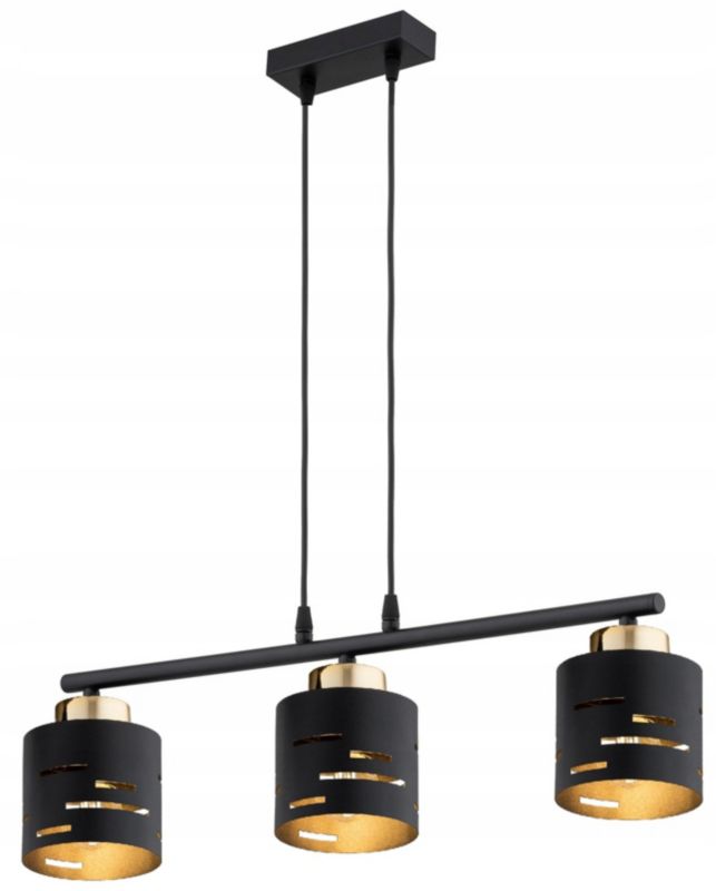 Lampa Wisząca Nad Wyspę Elko-Lighting  3-Punktowy Vox E27 czarny 1 szt