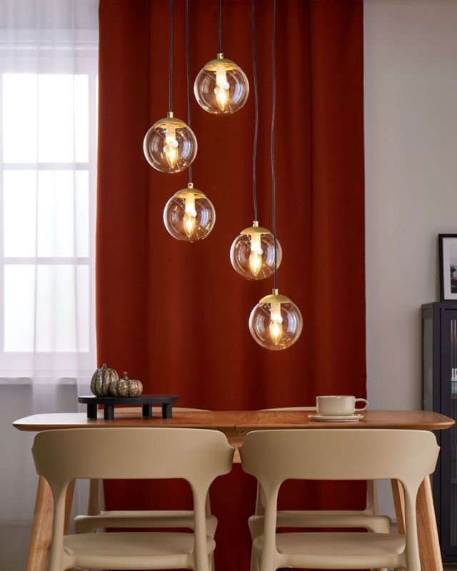 Lampa wisząca Noel Szkło Złoty 1 szt.