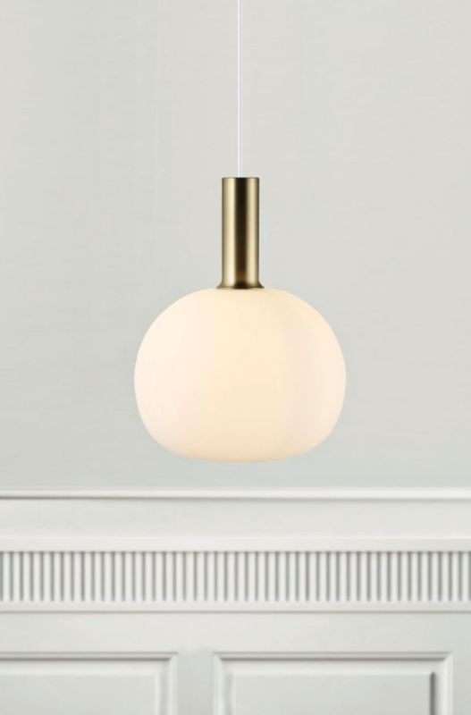 Lampa wisząca Nordlux Alton biała-złota E27 60W metal-szkło IP20 1 szt.