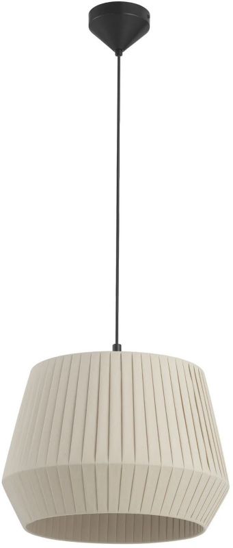 Lampa wisząca Nordlux Dicte E27 beżowa tkaninowa czarny kabel 1 szt.