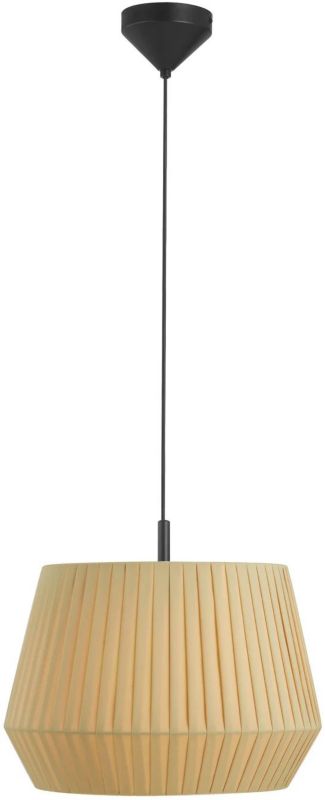 Lampa wisząca Nordlux Dicte E27 beżowa tkaninowa czarny kabel 1 szt.
