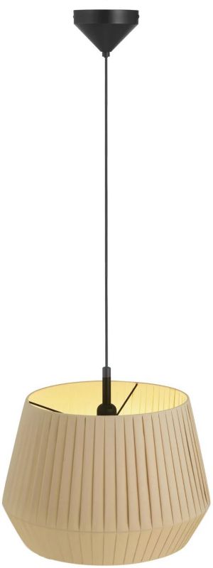 Lampa wisząca Nordlux Dicte E27 beżowa tkaninowa czarny kabel 1 szt.