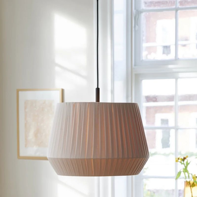 Lampa wisząca Nordlux Dicte E27 beżowa tkaninowa czarny kabel 1 szt.