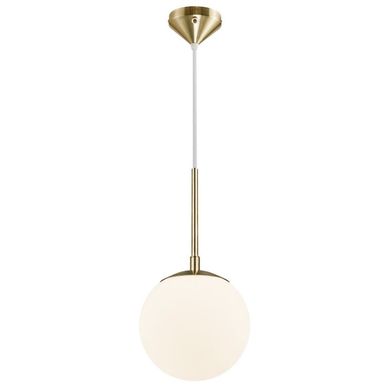 Lampa wisząca Nordlux Grant 15W biała/złota, E14, 1 punkt światła, 1 szt.