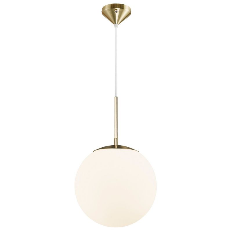 Lampa wisząca Nordlux grant biała-złota 1x25w e27 ip20, metal szkło, 1 szt.