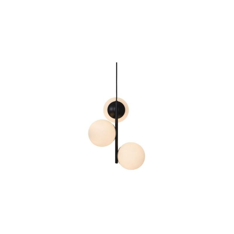 Lampa wisząca Nordlux Lilly 3x40W E14 biało-czarna metal szkło IP20 1 szt.